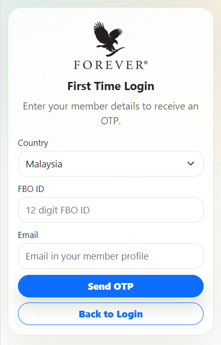 First Time Login