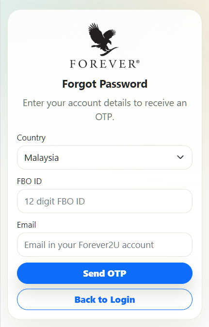 Forgot Password OTP